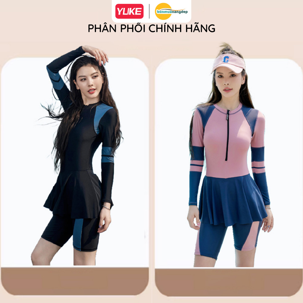 Đồ bơi nữ YUKE váy liền thân kiểu mới, dáng suông kín đáo, thể thao bơi lội