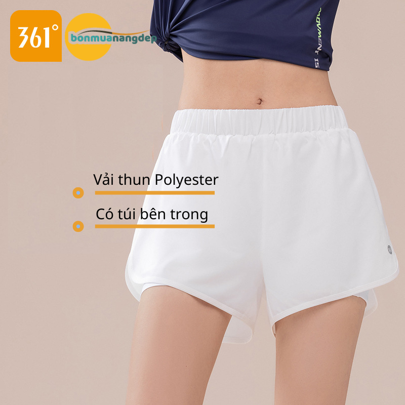 Quần Thể Thao Nữ 361° – Lớp lót co giãn thoải mái, gọn dáng, có túi trong tiện lợi