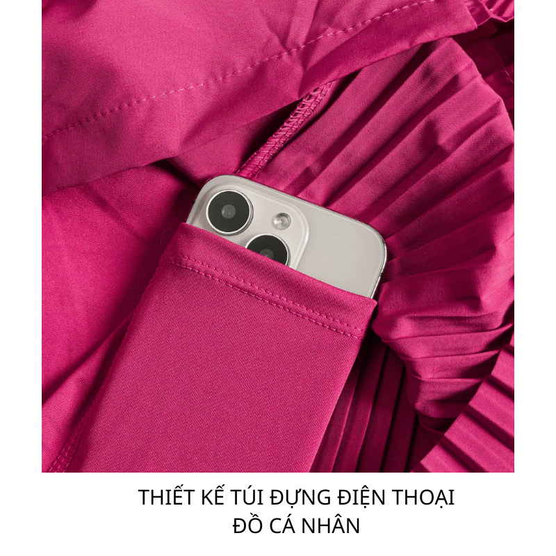 Quần short thể thao nữ pickleball cầu lông 2 lớp -  Xếp ly 2 bên hông siêu tôn dáng