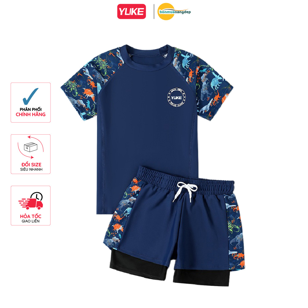 Đồ bơi trẻ em hai mảnh YUKE cho bé trai, mẫu mới 2026, dành cho trẻ lớn và thanh thiếu niên, đồ bơi nhanh khô YY2020
