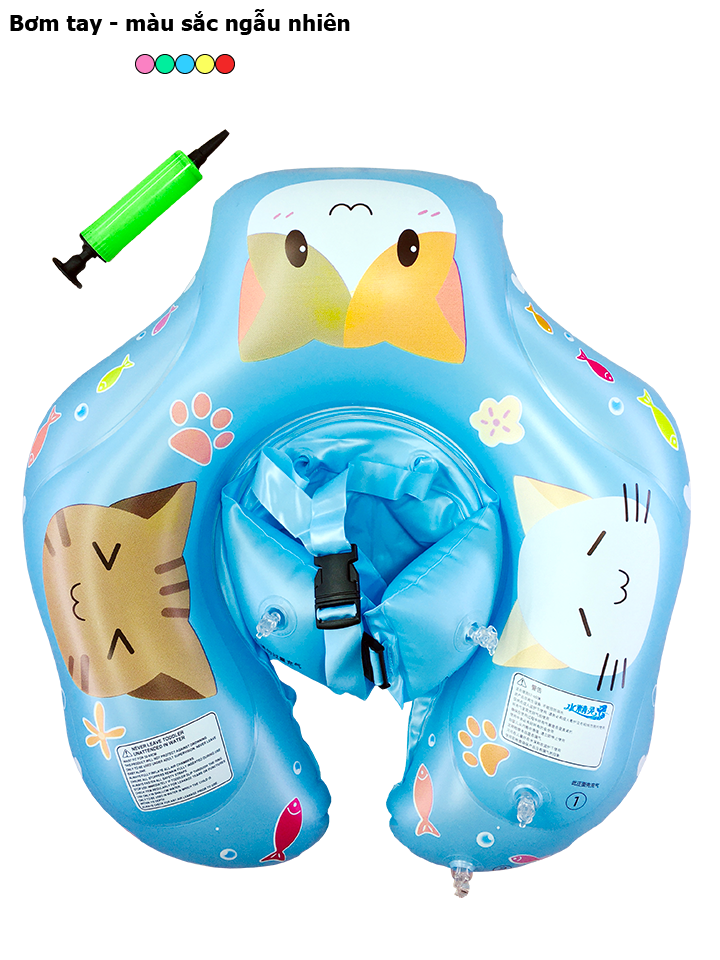 Phao bơi chống lật họa tiết mèo