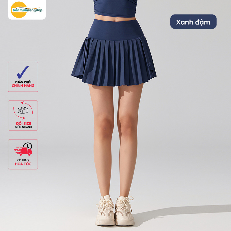Váy thể thao xếp li YQ365 kín đáo chống lộ hông quần đùi bên trong