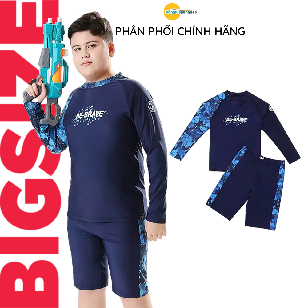 Bộ đồ bơi bé trai BIG SIZE tay dài quần ngắn Size cho bé từ 34-73kg