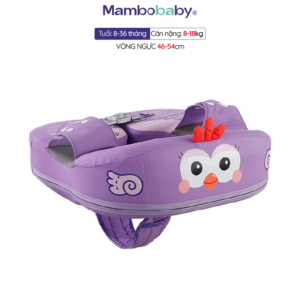 Phao bơi Mambobaby cho bé 8-36 tháng dạng nách có dây đũng vỏ PU chống nước