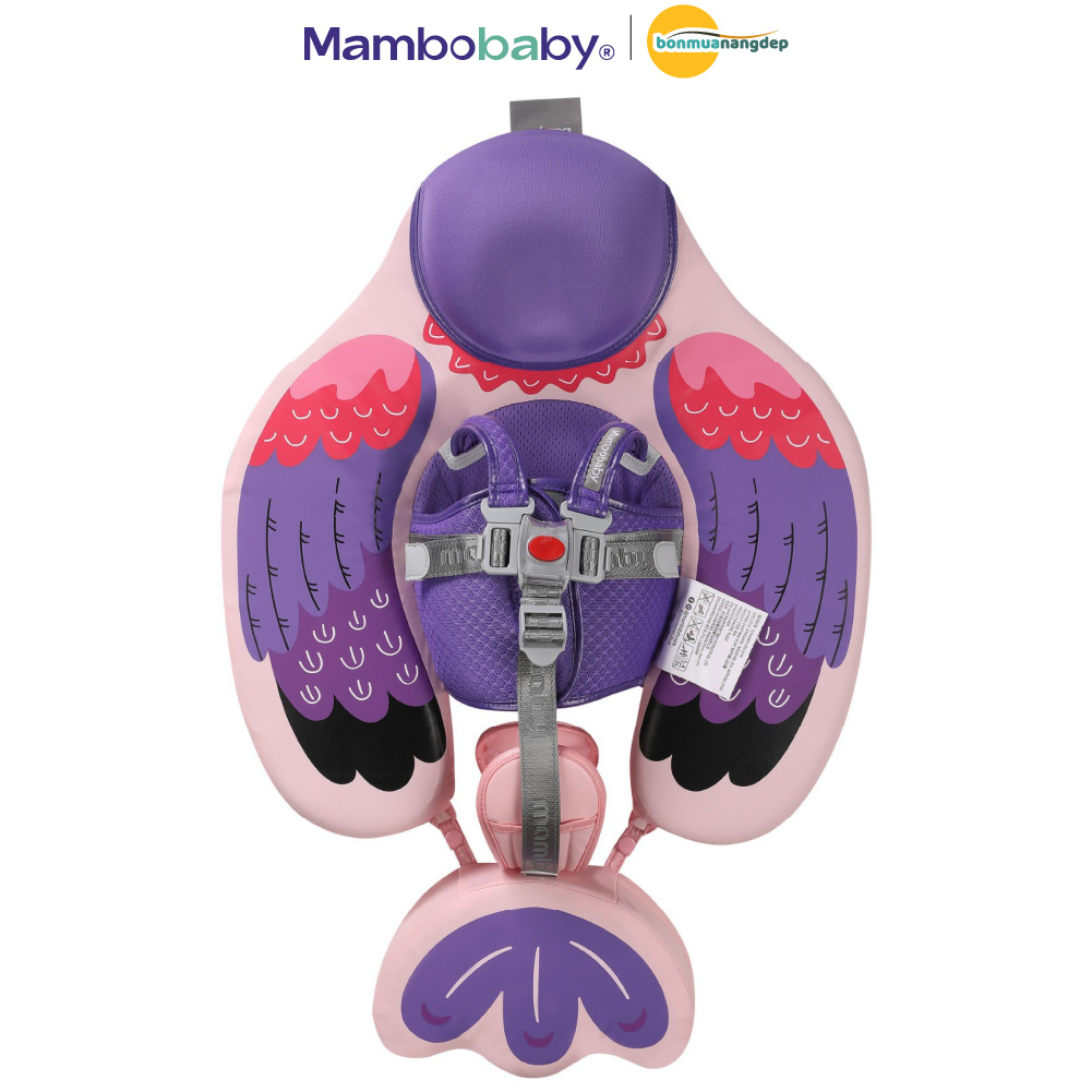 Phao bơi cho bé Mambo Baby 3–24 tháng chống lật an toàn xốp Pearl Foam vỏ PU chống thấm