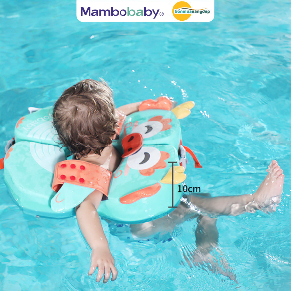 Phao bơi cho bé Mambo Baby 3 tháng – 6 tuổi | Kiểu nách vỏ PU chống thấm, gấp gọn dễ mang theo