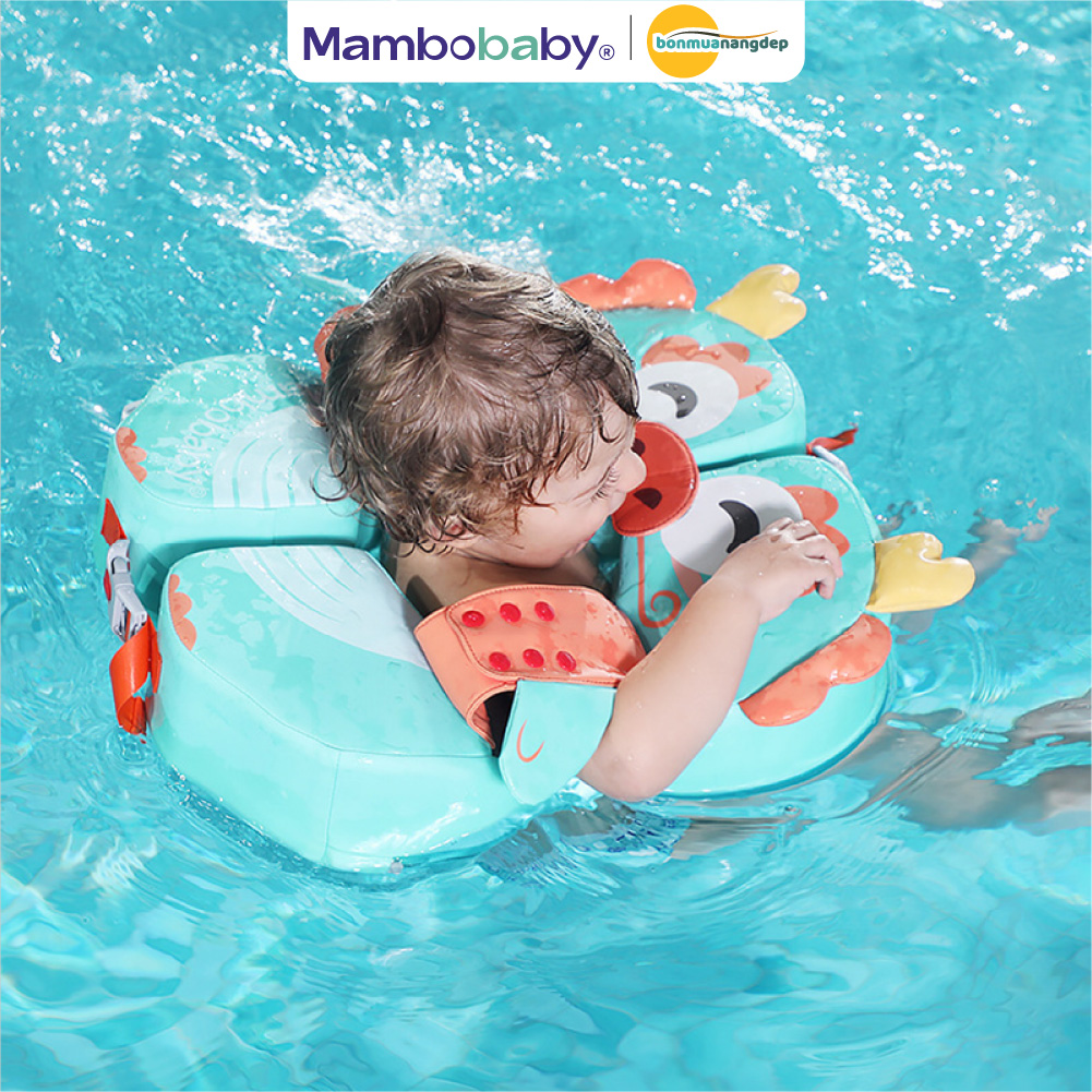 Phao bơi cho bé Mambo Baby 3 tháng – 6 tuổi | Kiểu nách vỏ PU chống thấm, gấp gọn dễ mang theo