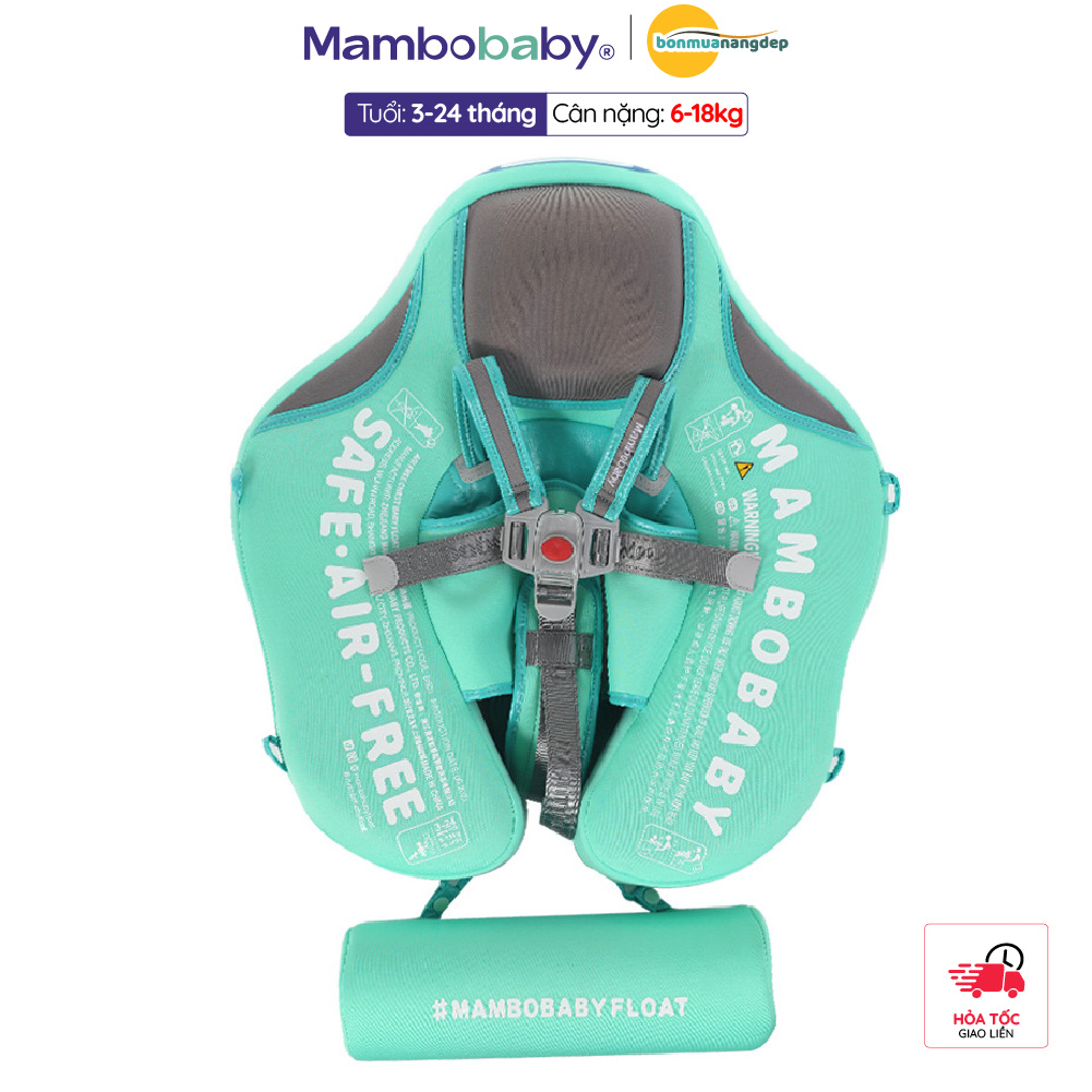 Phao bơi Mambobaby chất liệu xốp PEARL FOAM chống lật cho bé từ 8-18kg độ tuổi từ 3-24 tháng