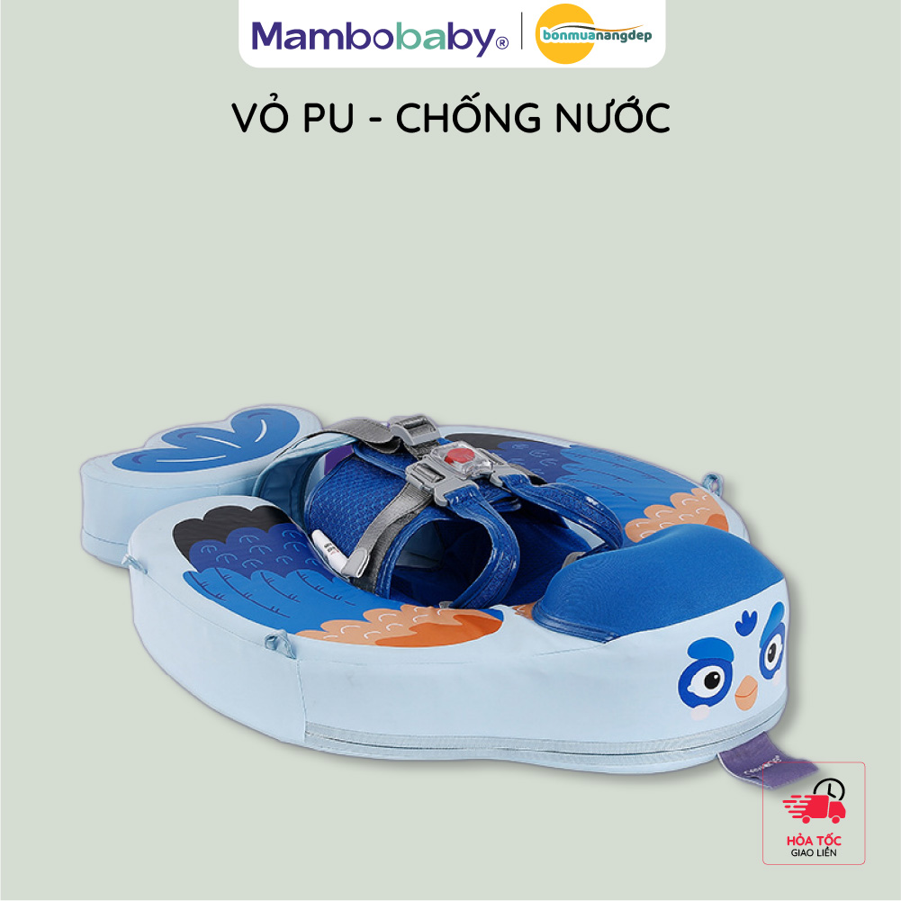 Phao bơi cho bé Mambo Baby 3–24 tháng chống lật an toàn xốp Pearl Foam vỏ PU chống thấm