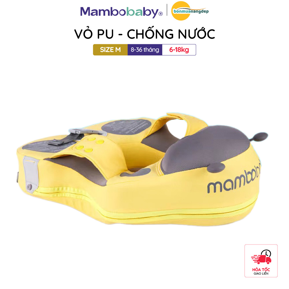 Phao bơi cho bé Mambobaby dạng nách hình con bọ rùa vỏ PU chống thấm nước