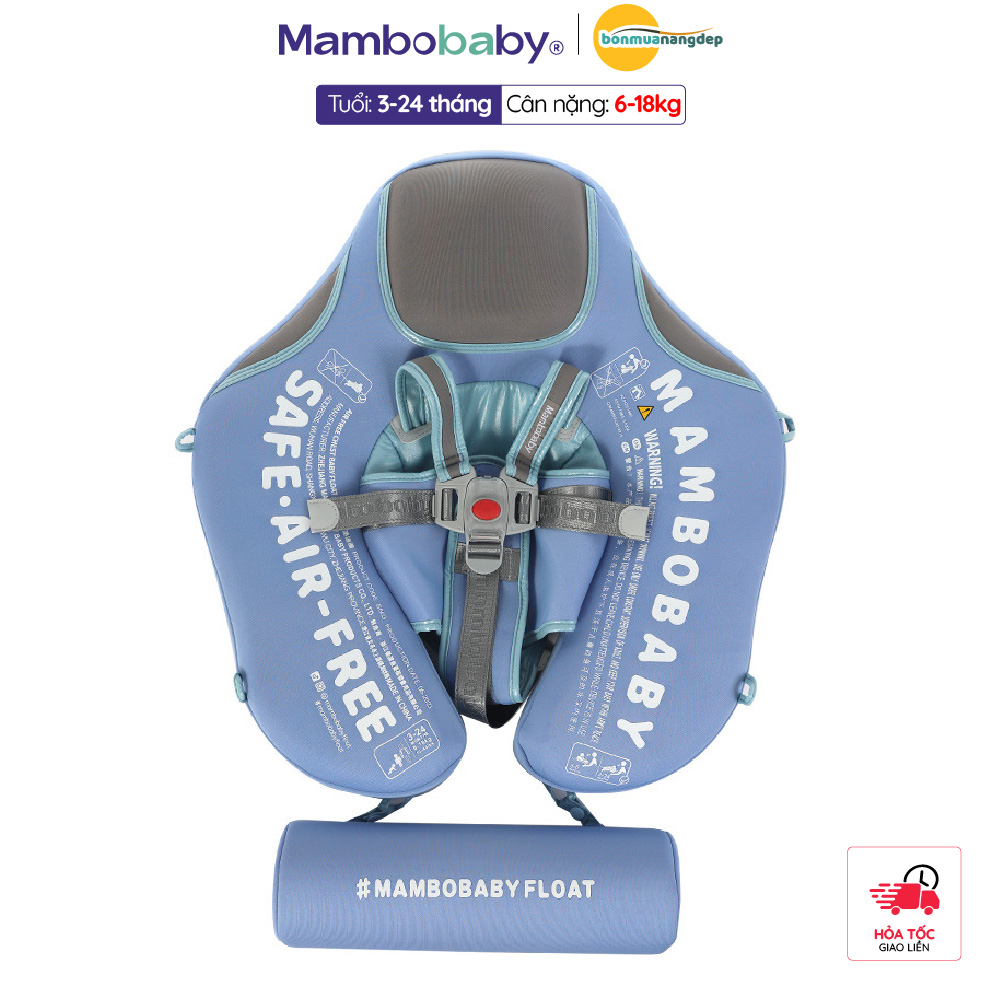 Phao bơi Mambobaby chất liệu xốp PEARL FOAM chống lật cho bé từ 8-18kg độ tuổi từ 3-24 tháng