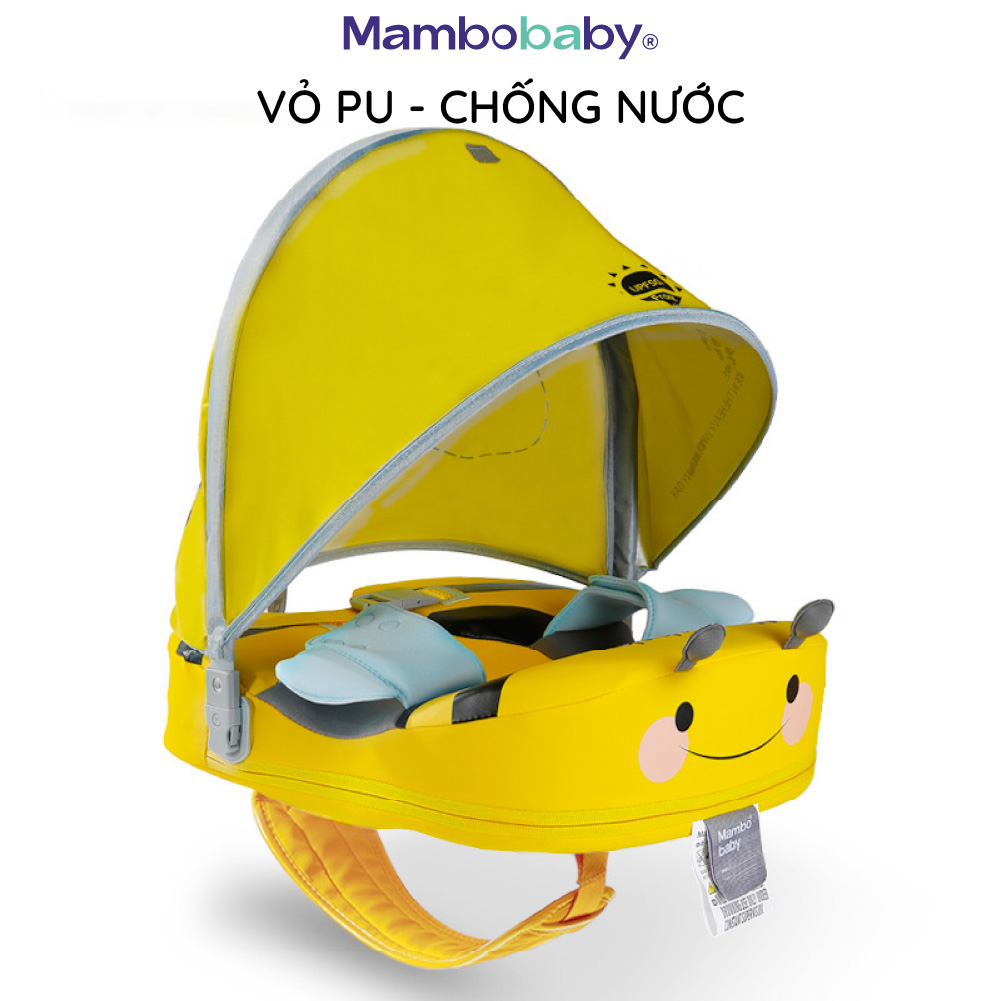 Phao nách Mambobaby cho bé từ 8 tháng đến 8 tuổi hình ong vàng xốp Pearl Foam siêu bền