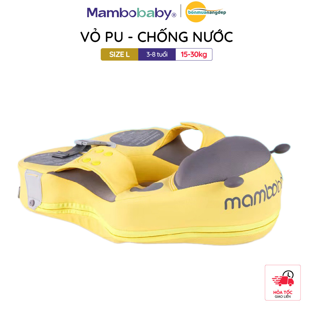 Phao bơi cho bé Mambobaby dạng nách hình con bọ rùa vỏ PU chống thấm nước