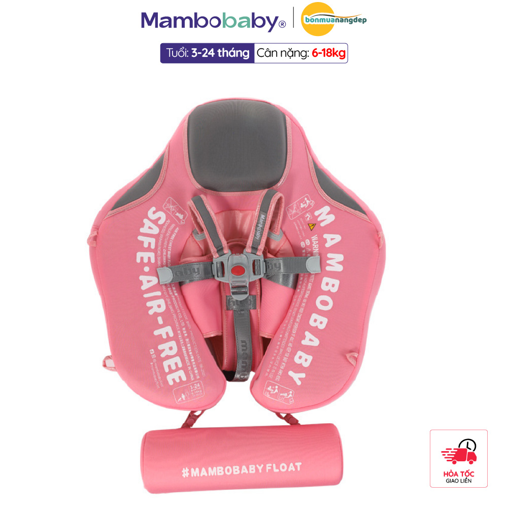 Phao bơi Mambobaby chất liệu xốp PEARL FOAM chống lật cho bé từ 8-18kg độ tuổi từ 3-24 tháng
