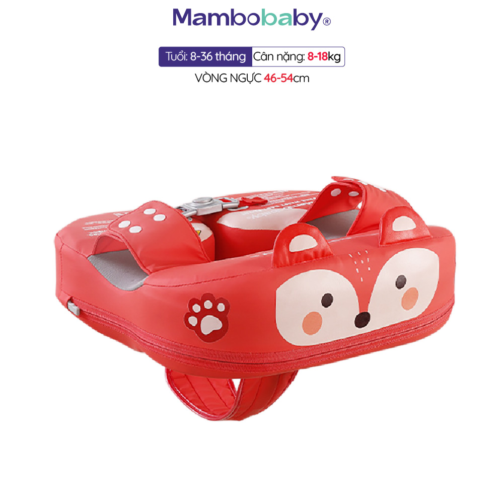 Phao bơi Mambobaby cho bé 8-36 tháng dạng nách có dây đũng vỏ PU chống nước