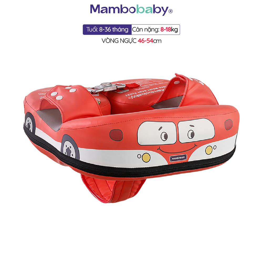 Phao bơi Mambobaby cho bé 8-36 tháng dạng nách có dây đũng vỏ PU chống nước