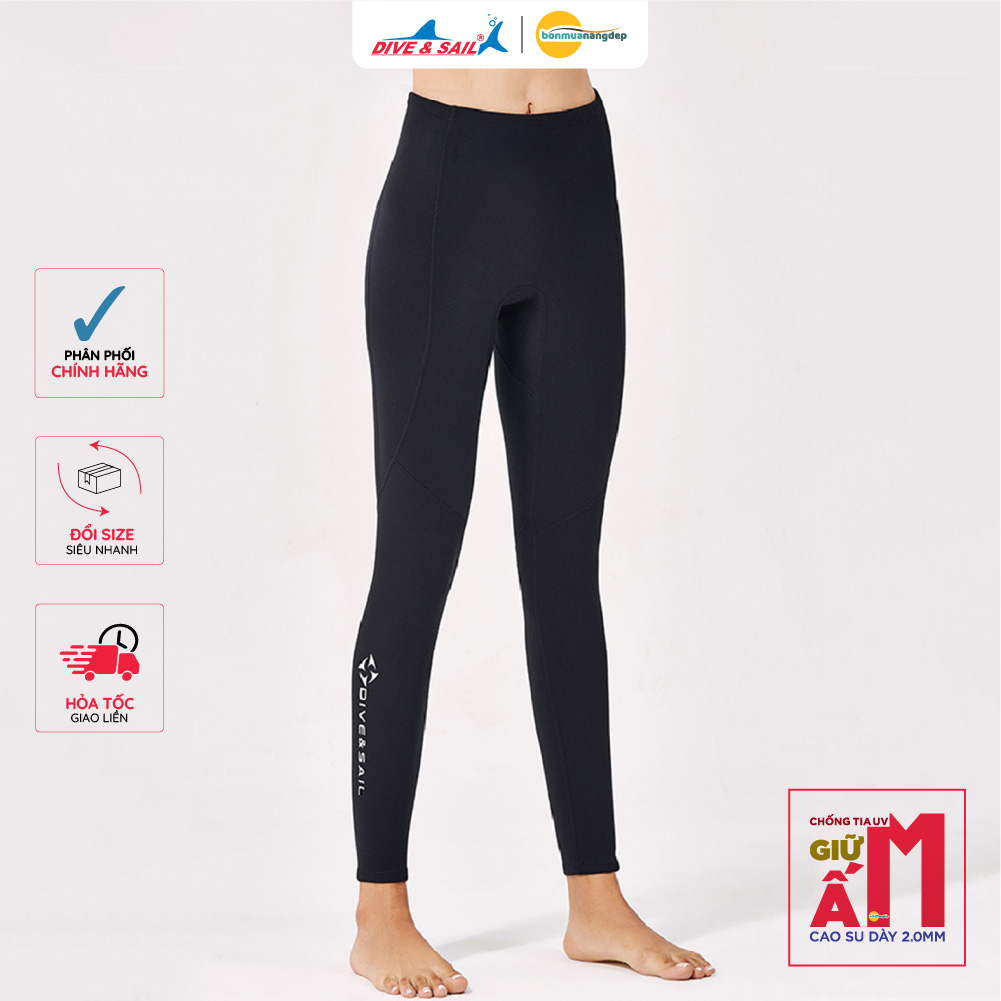 Đồ bơi giữ nhiệt người lớn DIVE AND SAIL cho Nữ chất liệu cao su dày 2mm giữ ấm