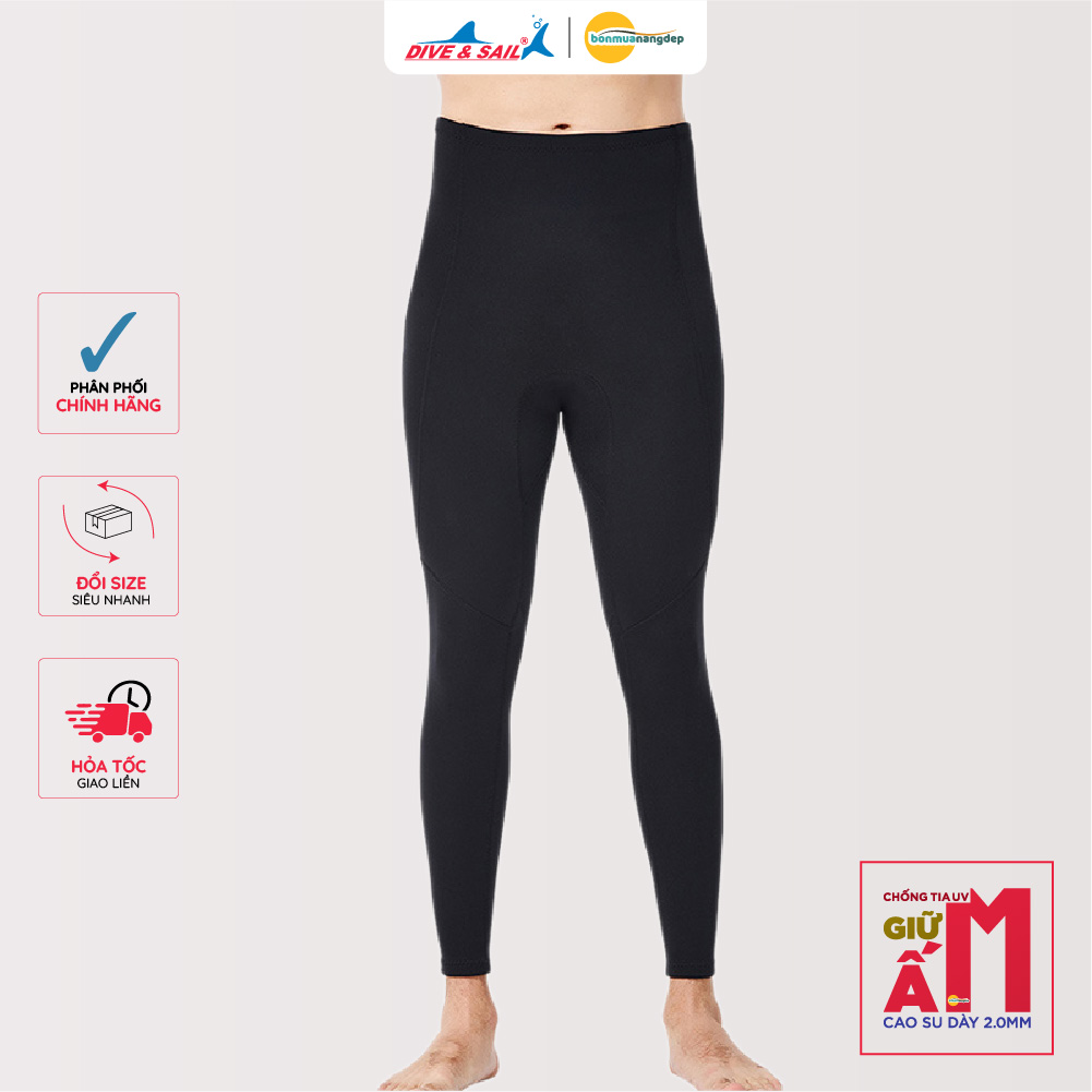 Đồ bơi giữ nhiệt người lớn DIVE AND SAIL cho Nam chất liệu cao su dày 2mm giữ ấm