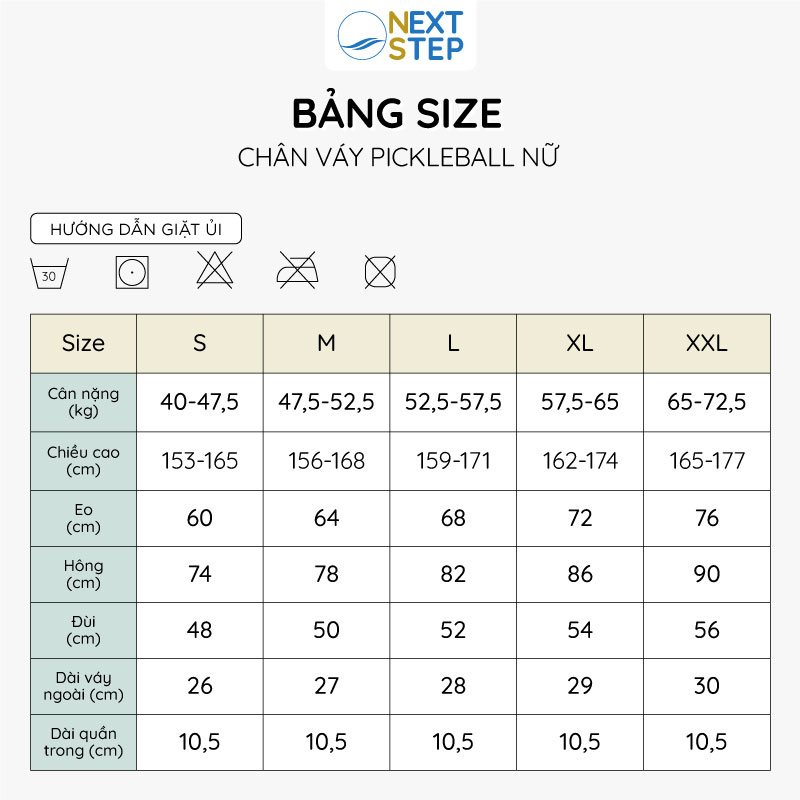 Váy pickleball nữ kiểu xếp li ngắn, trang phục thể thao vải lưới ôm sát thoải mái