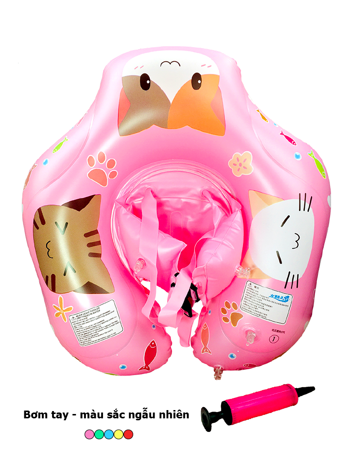Phao bơi chống lật họa tiết mèo