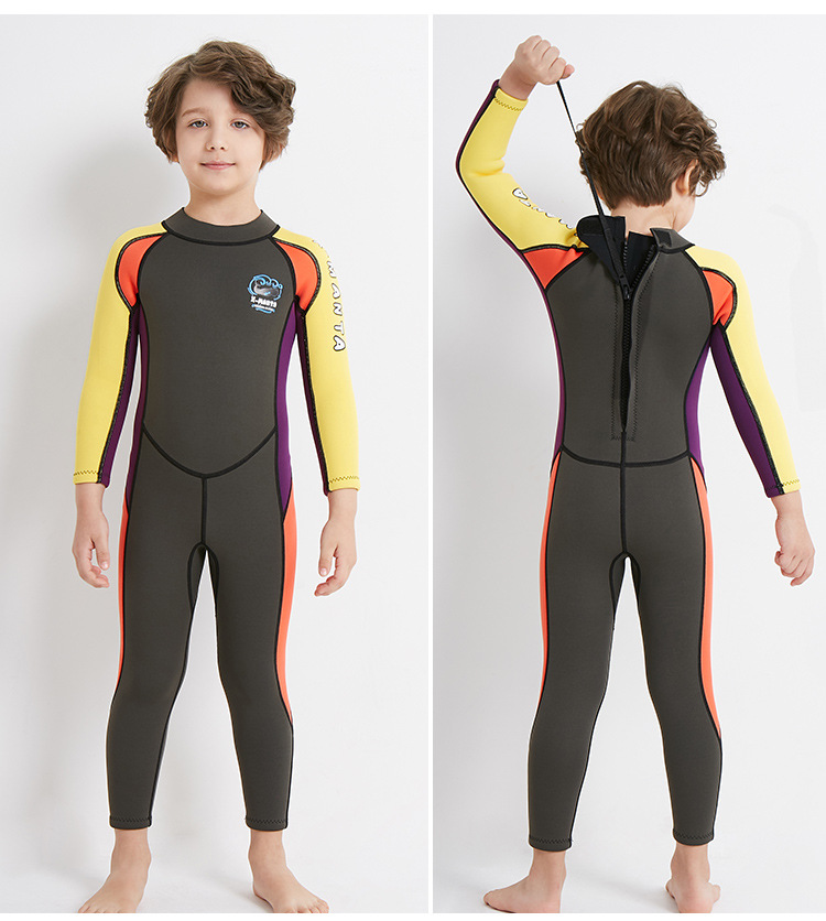 Đồ bơi giữ nhiệt bé trai Dive and Sail size 12-30kg Cao su dày 2.5mm giữ ấm ngăn tia UV