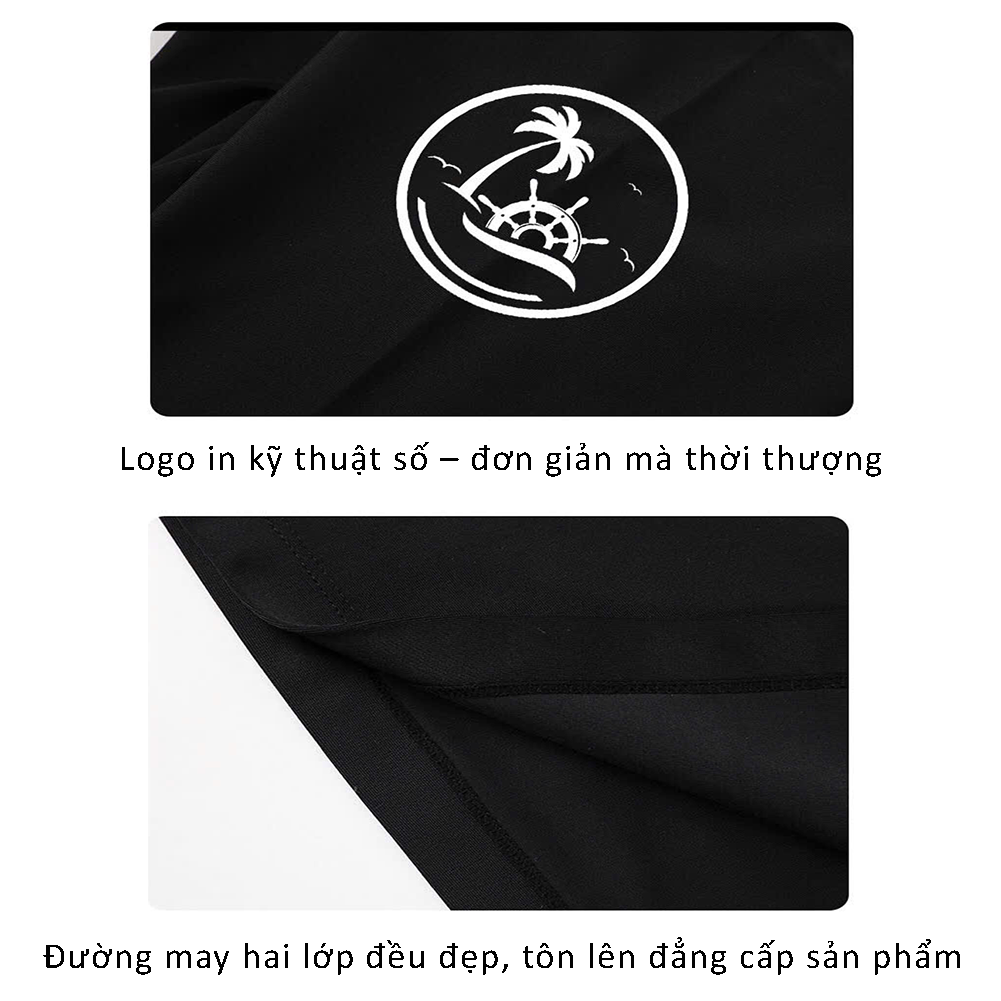 Bộ đồ bơi bé trai BIG SIZE tay dài quần ngắn kèm mũ Size từ 34-73kg