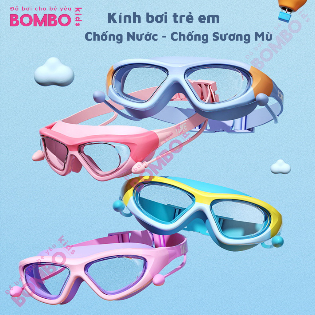 Kính Bơi Trẻ Em Yuke Kèm Bịt Tai Chống Nước Chống Sương Mù phù hợp cho bé từ 1-10 tuổi