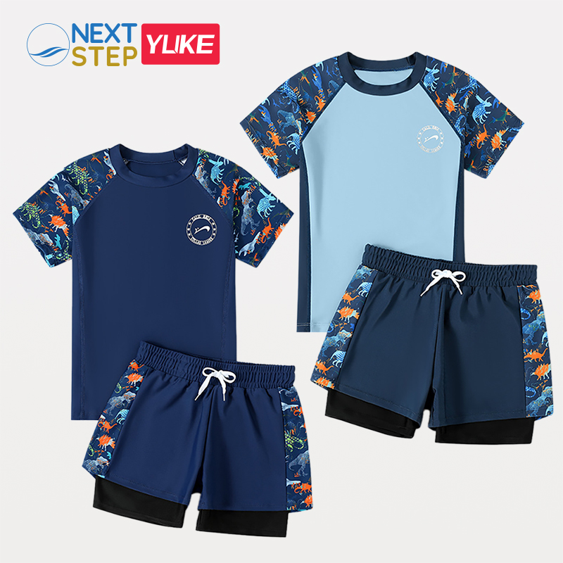 Đồ bơi bé trai YUKE tay ngắn quần 2 lớp, chất vải mềm mại YY20