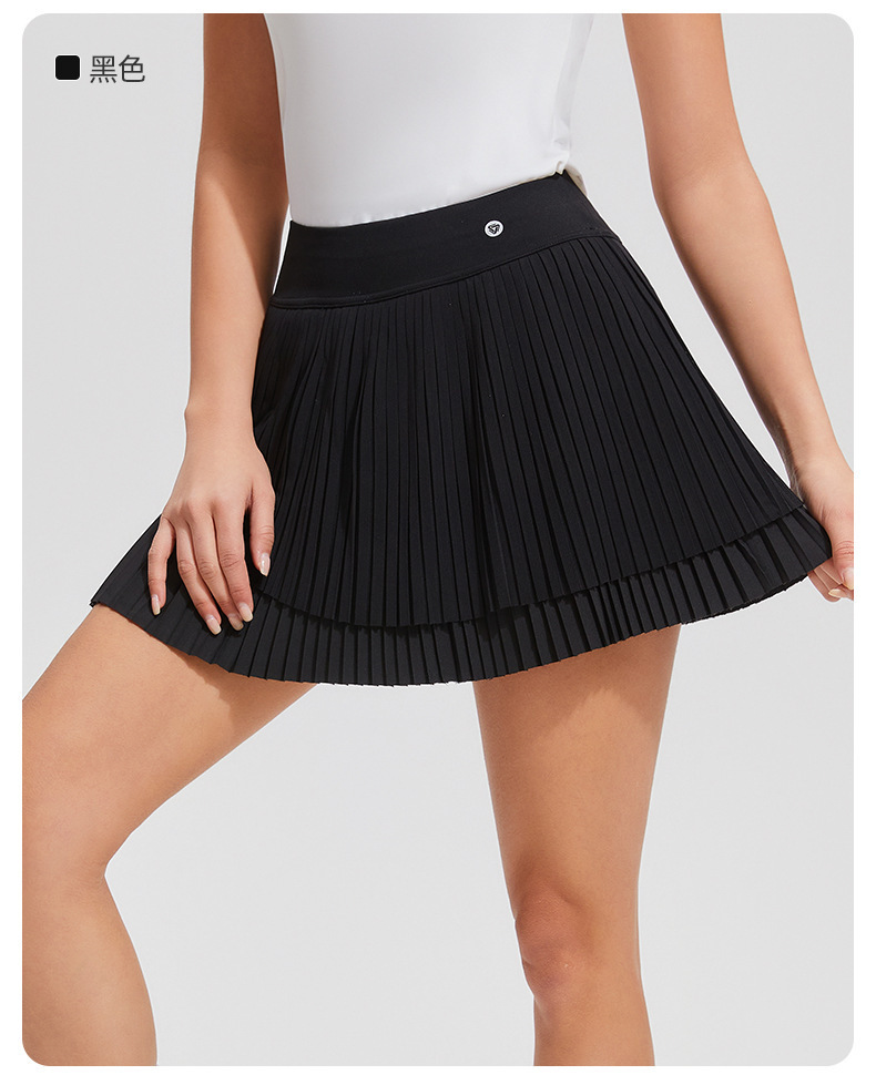 Váy picklebal xếp li 2 tầng, váy thể thao xếp li kín đáo phối màu 2 tầng quần đùi bên trong cosleaf