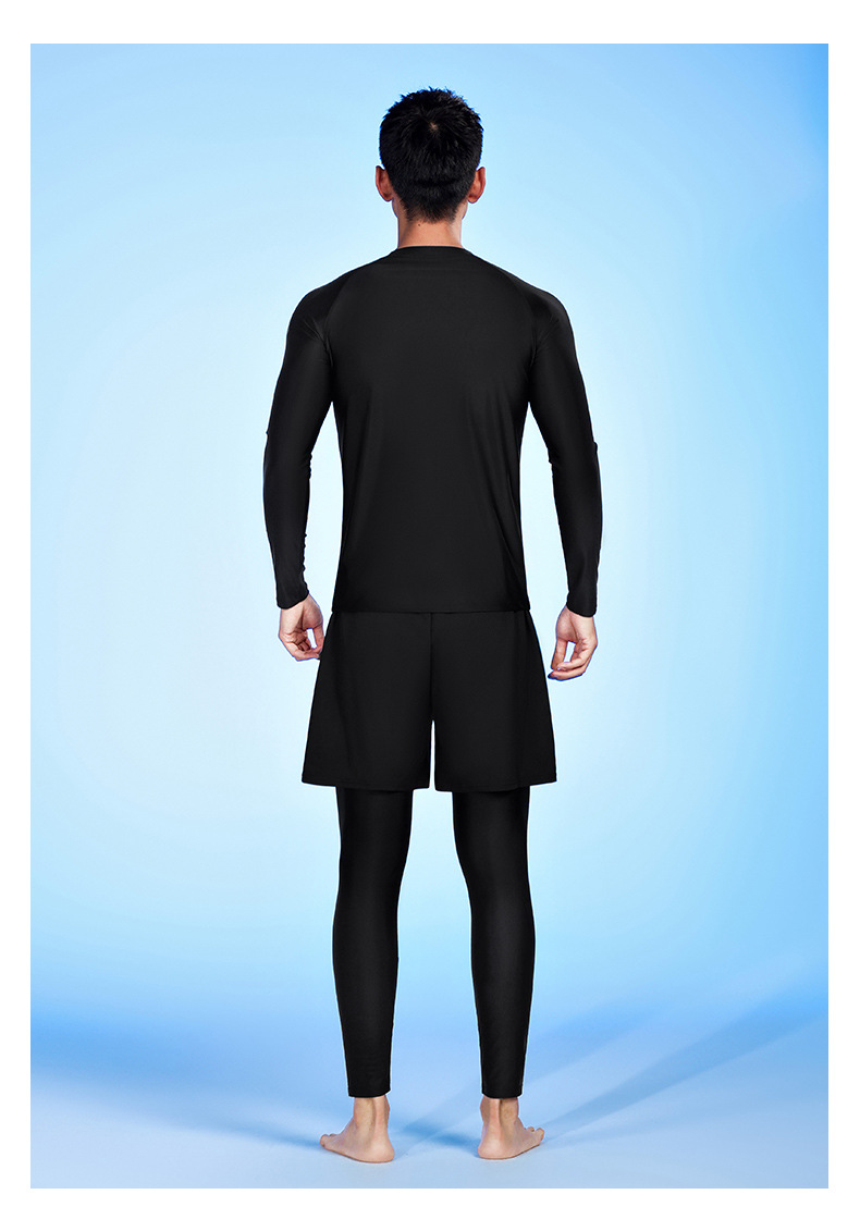 Bộ đồ bơi nam tay dài quần dài chống nắng chống UV, thiết kế trẻ trung quân 2 lớp che chắn kín đáo năng động