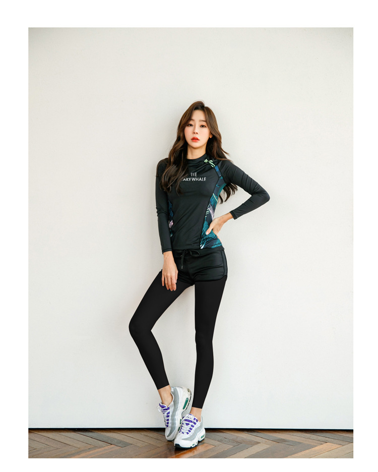 Đồ bơi Nam/Nữ SET 3 món tay dài quần dài quần đùi chống nắng dây kéo trước ngực 1908