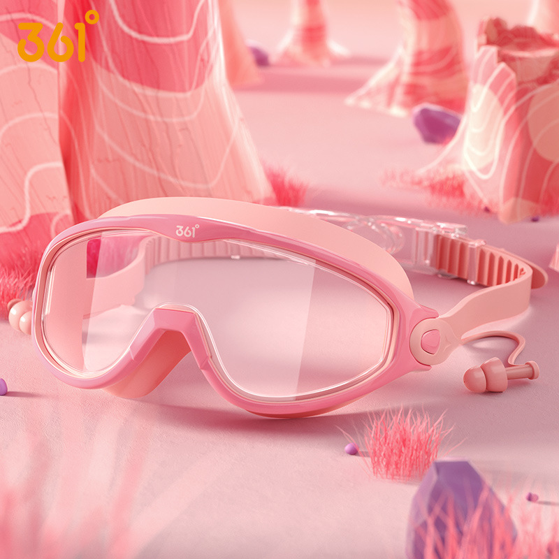 Kính bơi góc nhìn rộng cao cấp hiệu 361 kèm bịt tai chống nước sắc nét từng chi tiết cho bé yêu