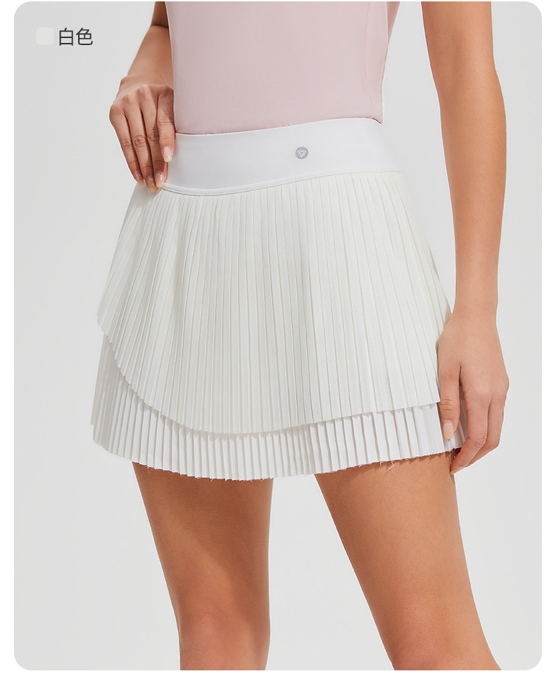 Váy picklebal xếp li 2 tầng, váy thể thao xếp li kín đáo phối màu 2 tầng quần đùi bên trong cosleaf