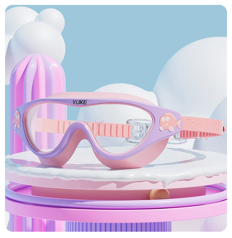 Kính bơi tre em YUKE họa tiết cá nemo dây đeo có khóa gài SC12