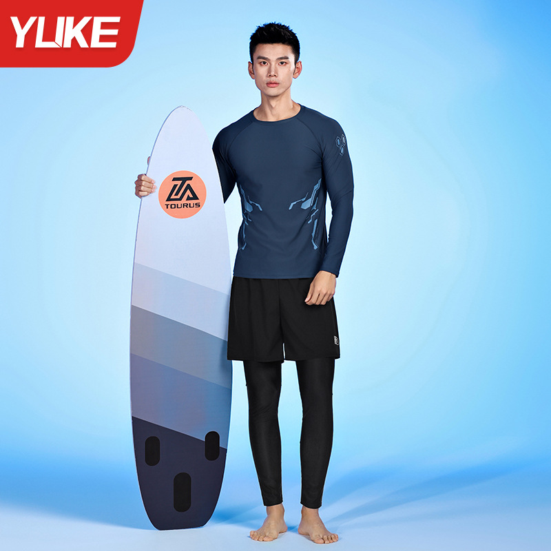 Bộ đồ bơi nam tay dài quần dài chống nắng chống UV, thiết kế trẻ trung quân 2 lớp che chắn kín đáo năng động