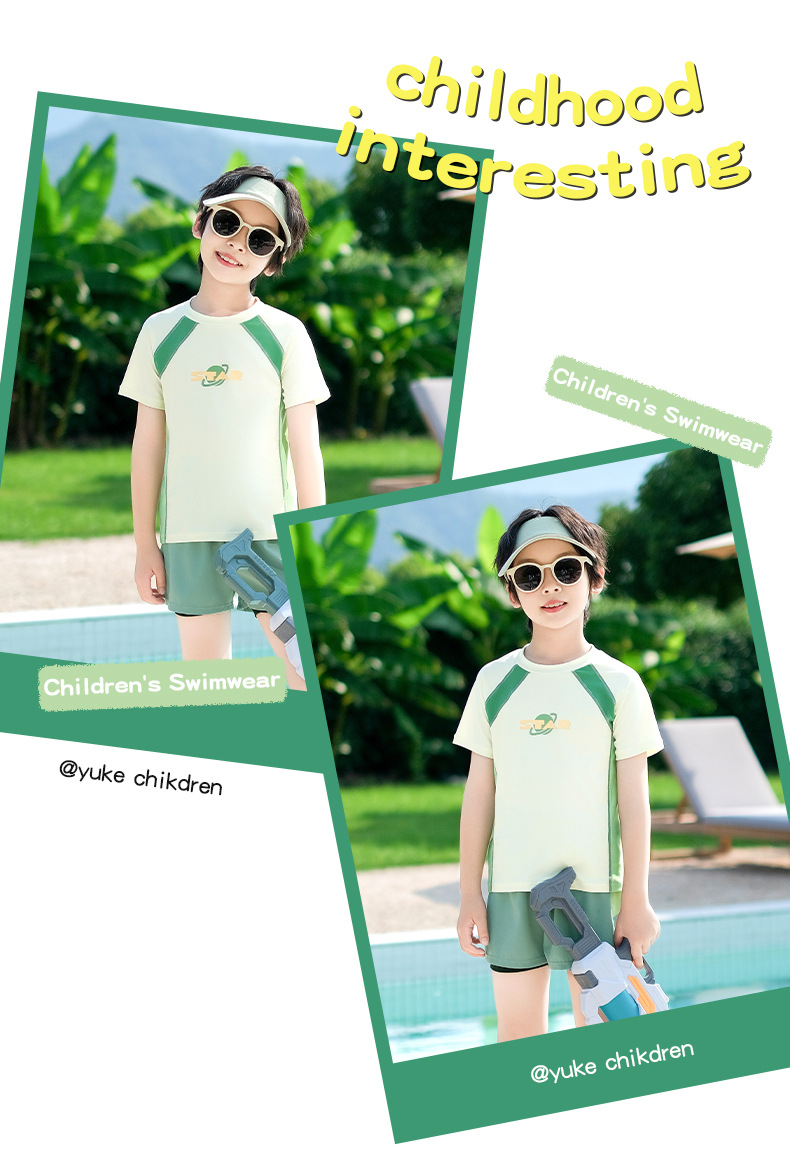 Đồ bơi bé trai YUKE quần đùi 2 lớp trẻ trung năng động star