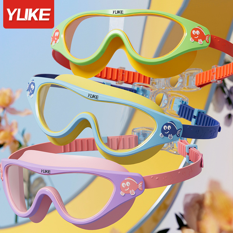 Kính bơi tre em YUKE họa tiết cá nemo dây đeo có khóa gài SC12
