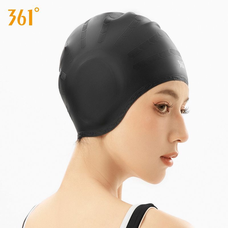 Nón bơi chống nước bịt tai nam nữ chất liệu silicon hiệu 361 kích thước 23x23cm