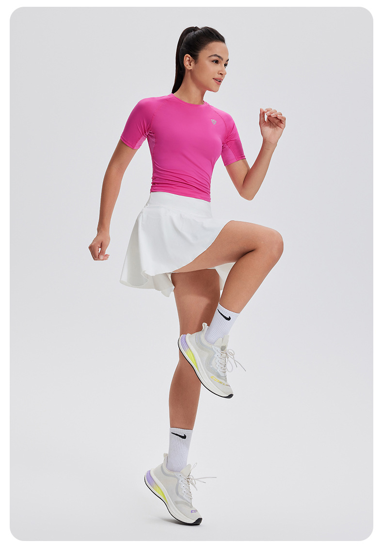 Áo picklebal thun thể thao cổ tròn tay ngắn mềm mại ôm dáng, thoáng khí, nhanh khô, co giãn tốt