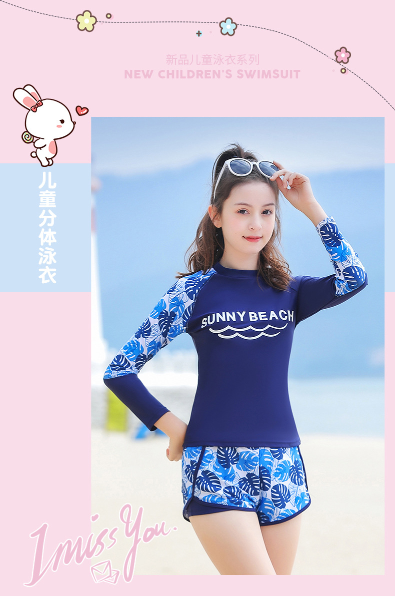 Đồ bơi bé gái tay dài SUNNY BEACH 3608