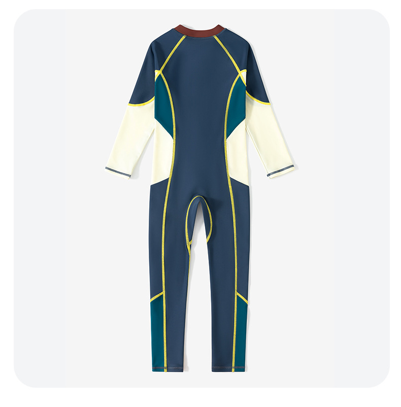 Đồ bơi bé trai liền thân tay dài quần dài hiệu Yuke chống nắng thiết kế body thời trang năng động size cho bé tới 38kg