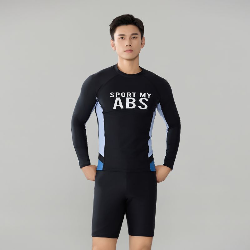 Đồ bơi nam tay dài, quần 2 lớp chống nắng phong cách hàn quốc