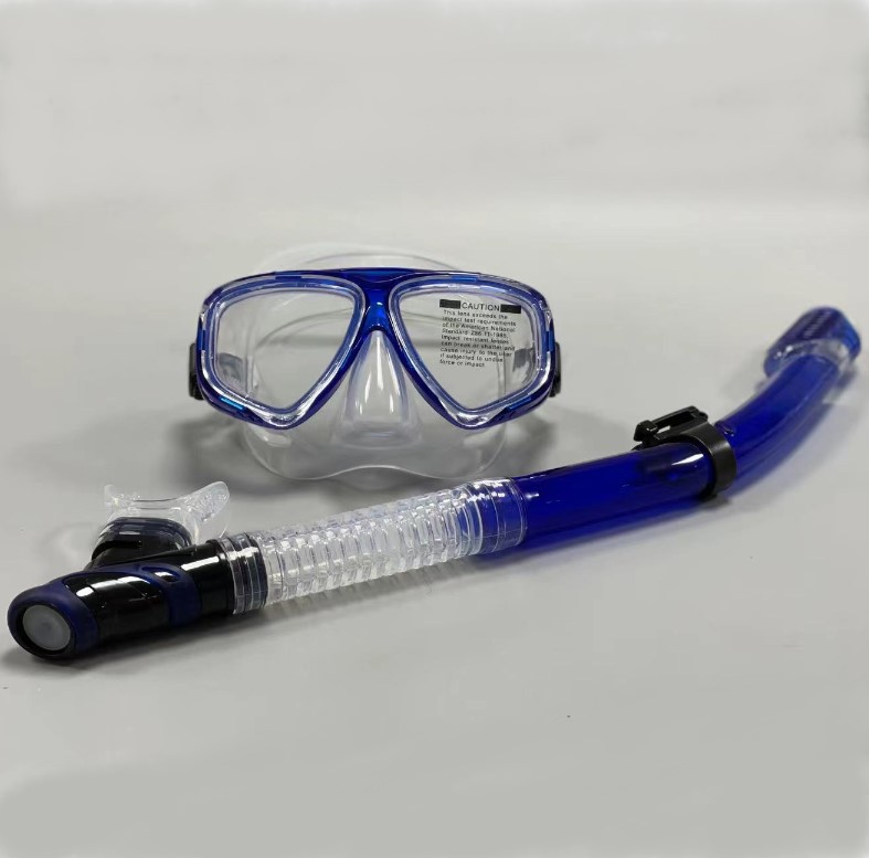 Kính lặn biển, bao gồm mặt nạ kính cường lực và ống thở có van chống nước