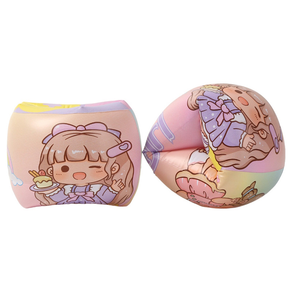 Phao xỏ tay dạng tròn lăn tiện lợi, dễ dàng sử dụng màu sắc hoạt hình đáng yêu cho bé