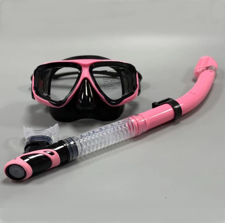 Kính lặn biển, bao gồm mặt nạ kính cường lực và ống thở có van chống nước