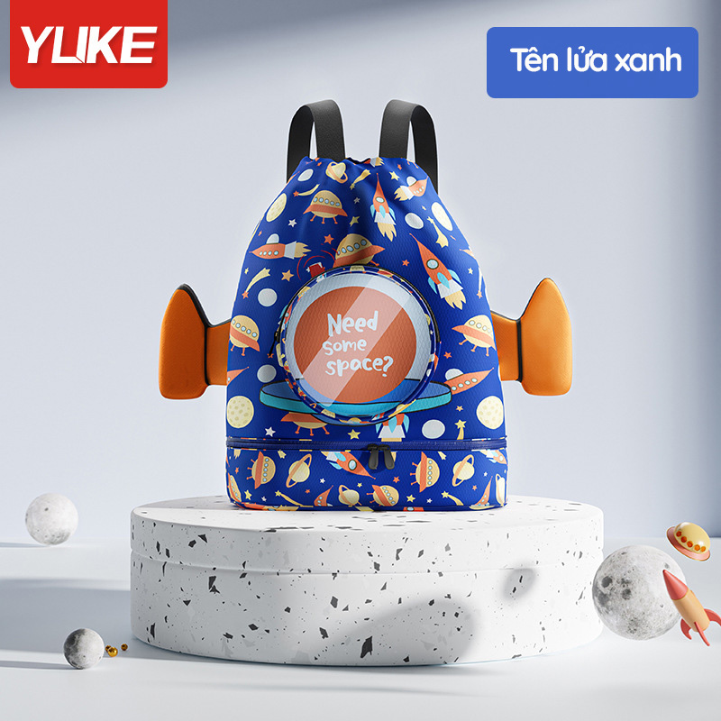 Túi đựng đồ bơi đồ ướt có ngăn chống nước riêng biệt hiệu Y hình in 4D ngộ nghĩnh đáng yêu cho bé RH22015