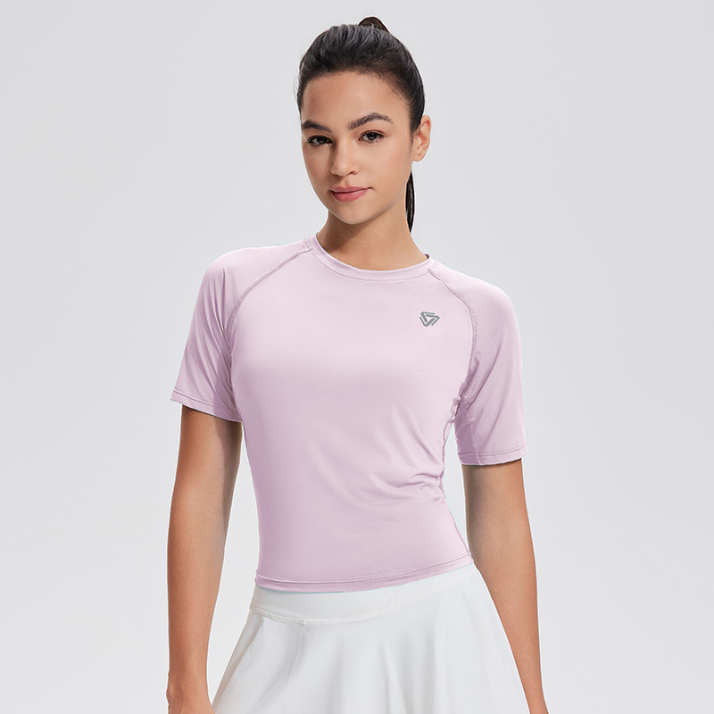 Áo picklebal thun thể thao cổ tròn tay ngắn mềm mại ôm dáng, thoáng khí, nhanh khô, co giãn tốt