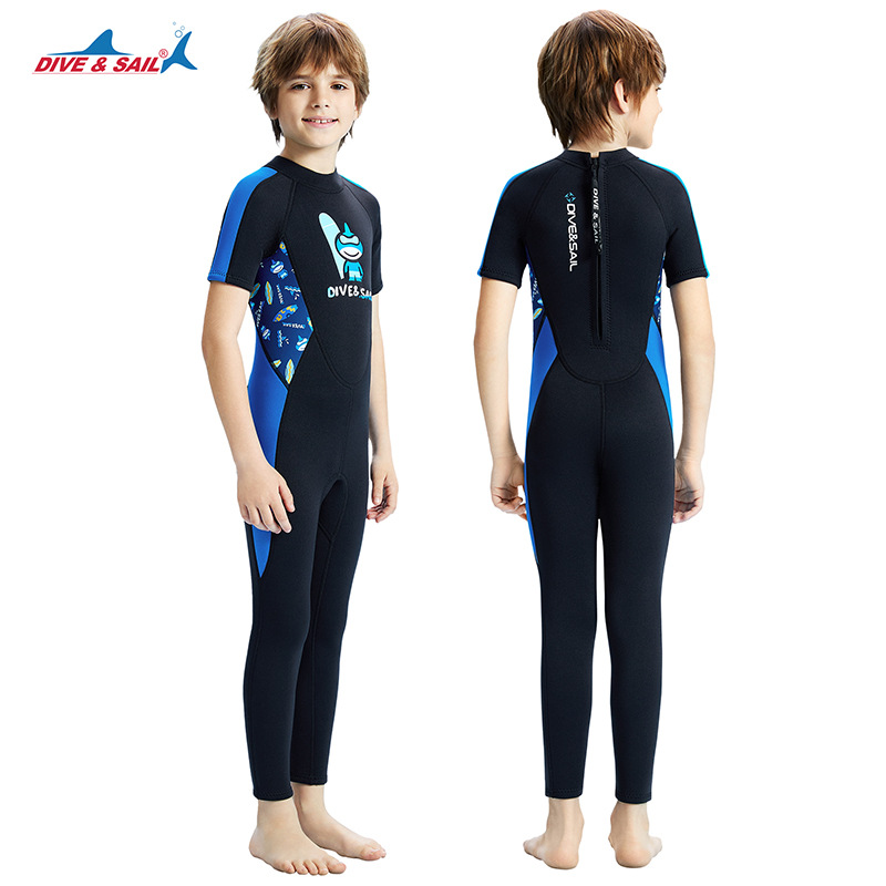 Đồ bơi giữ nhiệt bé trai Dive and Sail tay ngắn quần dài M155836