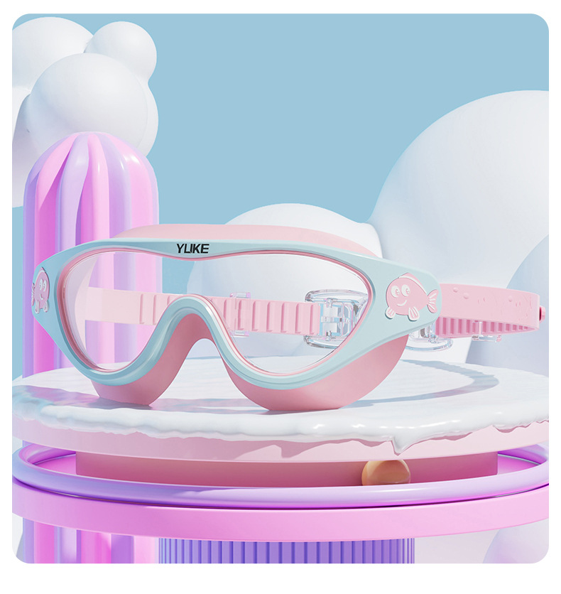 Kính bơi tre em YUKE họa tiết cá nemo dây đeo có khóa gài SC12