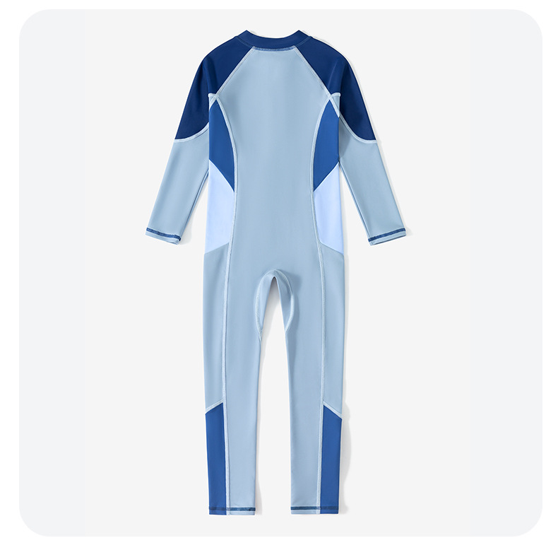 Đồ bơi bé trai liền thân tay dài quần dài hiệu Yuke chống nắng thiết kế body thời trang năng động size cho bé tới 38kg